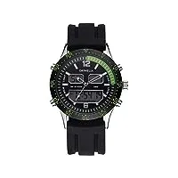 orphelia - or22691144 - montre homme - quartz - analogique et digitale - bracelet silicone noir