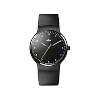 braun - bn0221bkbkg - montre mixte - quartz - analogique - bracelet caoutchouc noir