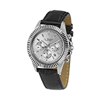jacques lemans femme chronographe quartz montre avec bracelet en cuir lp-111b