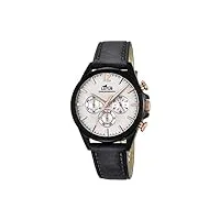 lotus - 18199/1 - montre homme - quartz - chronographe - chronographe - bracelet cuir noir