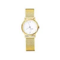 mondaine - mh1.l1111.sm - montre femme - quartz - analogique - bracelet acier inoxydable doré