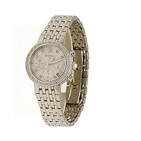 bulova 96r204 montre chronographe en acier inoxydable pour femme