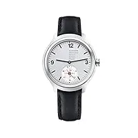 mondaine helvetica smartwatch, montre en cuir noir pour homme et femme, mh1.b2s80.lb, 44 mm.
