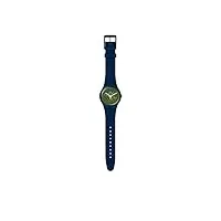 swatch hommes analogique quartz montre avec bracelet en silicone suon113