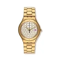 swatch mixte analogique quartz montre avec bracelet en acier inoxydable ygg405g