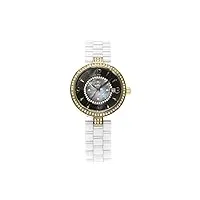 stella maris montre femme - analogue quartz - bracelet premium céramique - cadran nacre - diamants et Éléments swarovski - stm15sm11