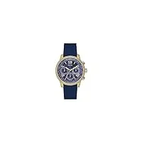 guess femme chronographe quartz montre avec bracelet en silicone w0616l2