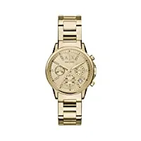 armani exchange montre pour femme, chronographe à quartz, boîtier en acier inoxydable de 36 mm avec bracelet en acier inoxydable, ax4327