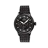 dugena - 7090305 - montre homme - automatique - analogique - aiguilles lumineuses - bracelet acier inoxydable noir