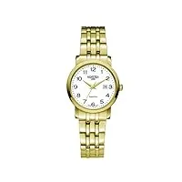 roamer - 709844 gm1 - montre femme - quartz - analogique - bracelet acier inoxydable doré