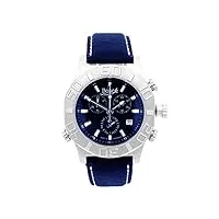 boscé - bo-hq22170-858bl - montre homme - automatique - analogique - bracelet cuir bleu