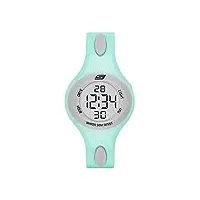 skechers watch sr2021 polliwog digital display, chronograph, water resistant, backlight, alarm, mint green/gray