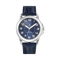 certus - 610744 - montre homme - quartz analogique - cadran bleu - bracelet cuir bleu