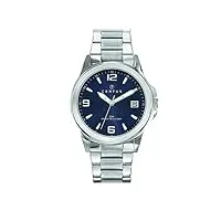 certus - 616343 - montre homme - quartz analogique - cadran bleu - bracelet acier argent