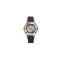tekday - 653876 - montre mixte - quartz digital - cadran blanc - bracelet plastique noir