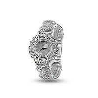 new vintage style thaï argent sterling marcassite bijoux bracelet mesdames montre pour femmes