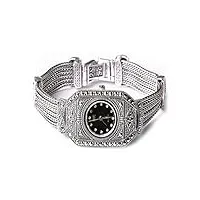 montre bracelet luxe vintage argent 925/1000 avec marcassite bijoux pour femme