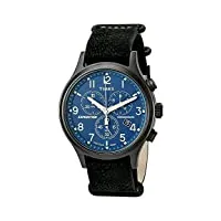 timex hommes chronographe quartz montre avec bracelet en cuir tw4b04200