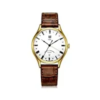 dufa deutsche uhrenfabrik mixte analogique quartz montre avec bracelet en cuir df-9006-03