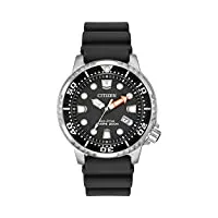 citizen bn0150-28e montre de plongée pour homme à énergie solaire avec affichage analogique, cadran et bracelet en caoutchouc noir