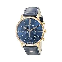 maurice lacroix hommes chronographe quartz montre avec bracelet en cuir el1098-pvp01-411-1