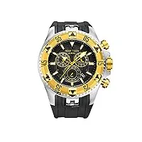 reef tiger pour homme sport chronographe date façade or cadran noir montres à quartz rga303 lumineux (rga303-gbb)