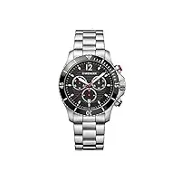wenger homme seaforce chronographe - montre en acier inoxydable avec quartz, analogue à la fabrication suisse 01.0643.109
