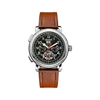 ingersoll hommes chronographe automatique montre avec bracelet en cuir i02602
