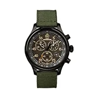 timex expedition montre chronographe pour homme avec bracelet en tissu 43 mm tw4b10300