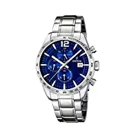 festina f16759/3 montre chronographe analogique pour homme avec chronographe 5 bars et date argent, bracelet