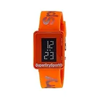superdry hommes digital quartz montre avec bracelet en silicone syg204o
