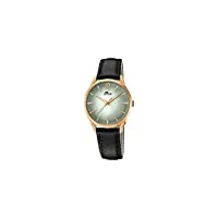 lotus watches femme analogique classique quartz montre avec bracelet en cuir 18407/5