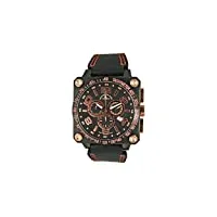 zeno-watch hommes montre - quartz 3 chronograph tachymeter black - 90240q-brg-d6