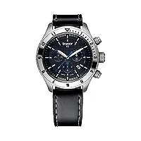 traser - 106974 - montre homme - quartz analogique - maître chronographe - bracelet cuir