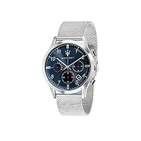 maserati montre pour homme, collection ricordo, à quartz, chronographe, en acier - r8873625003
