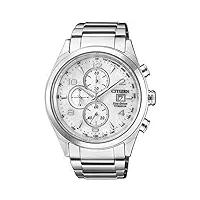 citizen - super titanium crono ca0650-82a - montre solaire en titane, cadran blanc, bracelet en titane
