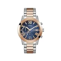 guess w0668g6 montre chronographe classique pour homme cadran bleu