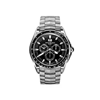 emporio armani swiss montre pour homme, mouvement chronographe, boîtier en acier inoxydable de 44 mm avec bracelet en acier inoxydable, ars9100