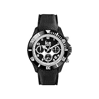 ice-watch - ice dune black - montre noire pour homme avec bracelet en silicone - chrono - 014222 (extra large)
