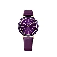 jowissa alto femme 39mm bracelet cuir violet quartz analogique montre j4.380.l
