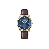 wenger homme city classic - montre en acier inoxydable/cuir avec quartz, analogue à la fabrication suisse - 01.1441.119