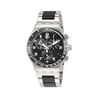 swatch homme chronographe quartz montre avec bracelet en aluminium yvs441g