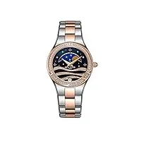 reef tiger femme analogique quartz montres avec bracelet en or rose rga1524-pbt