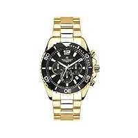 accurist homme chronographe quartz montre avec bracelet en or plaqué 7208.01