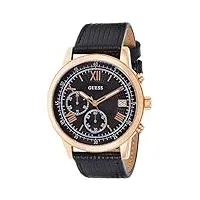 guess hommes chronographe quartz montre avec bracelet en cuir w1000g4