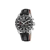 candino homme chronographe quartz montre avec bracelet en cuir c4681/2