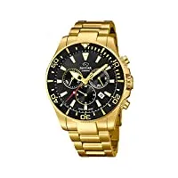 jaguar j864/3 montre chronographe à quartz pour homme en acier doré