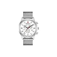 swiss military hommes chronographe quartz montre avec bracelet en acier inoxydable 06-3308.04.001
