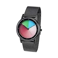 rainbow e-motion of color avantgardia classic montre à quartz analogique unisexe avec bracelet en acier inoxydable av45ssm-mbs-cl