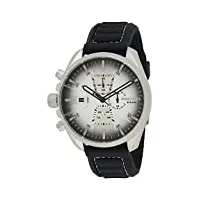 diesel montre pour homme ms9 chrono, mouvement chronographe à quartz, boîtier en acier inoxydable argenté de 47 mm avec bracelet en silicone, dz4483